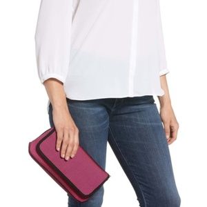 Steve Madden Soft Mesh Clutch Fushia